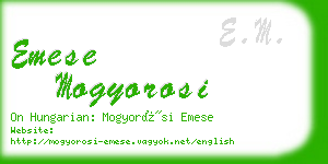 emese mogyorosi business card